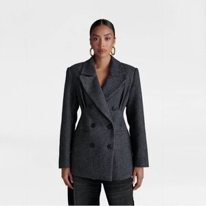 KBB by KAHLANA Women's 'The Corset
Blazer' - Gray Herringbone Small NWT